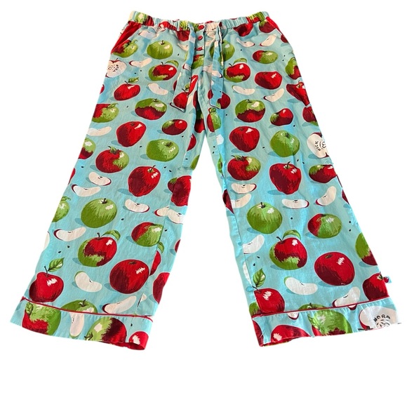 Nick & Nora Women’s Pajama Bottoms - Red and Green Apple Print Size XL - Picture 1 of 9